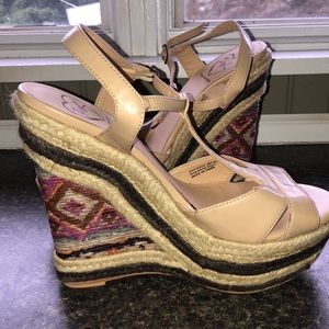 Penny loves Kenny colorful aztec patterned wedge